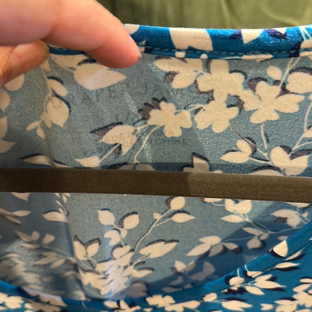 Draper James Blue and White Floral Pajama Dress - Picture 3 of 6